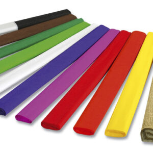 Folia FO-822134 Crepepapier 50cmx2,5m Krimp à 10 Vouw Rood